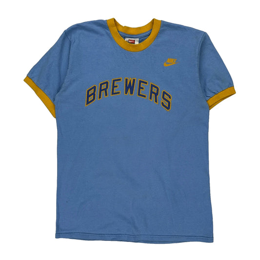 Brewers Nike Mlb T-Shirt - Small Blue Cotton