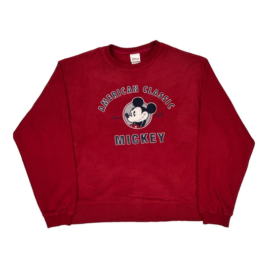 Disney Sweatshirt - XL Red Polyester