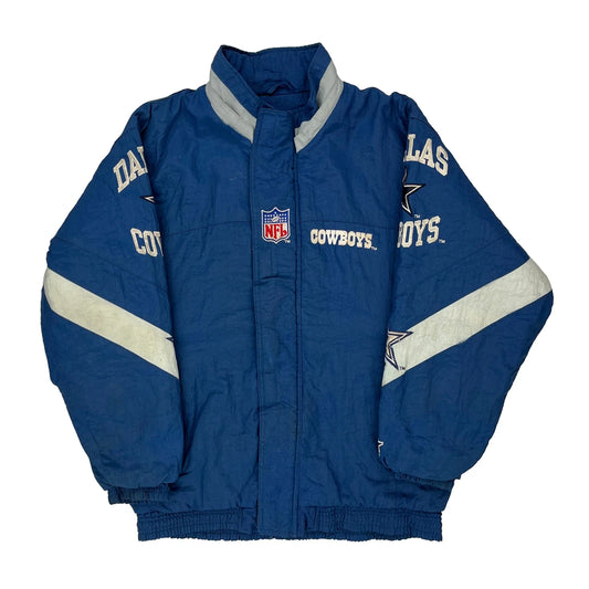 Dallas Cowboys Starter Nfl Jacket - Large Blue Nylon