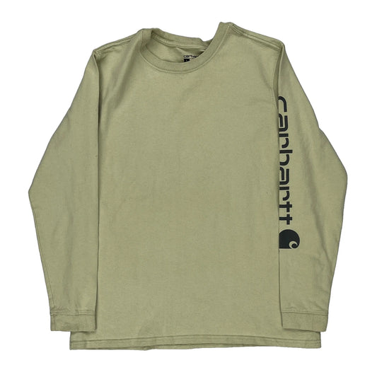 Carhartt Long Sleeve T-Shirt - Large Beige Cotton