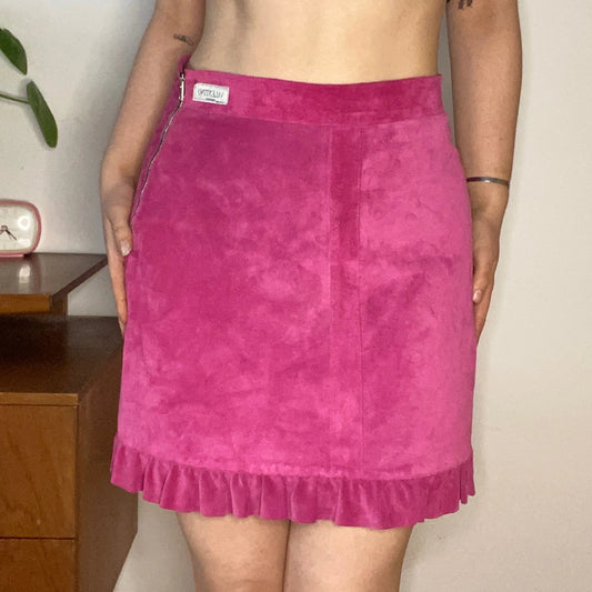 Valentino Skirt - 30W UK 10 Pink Polyester