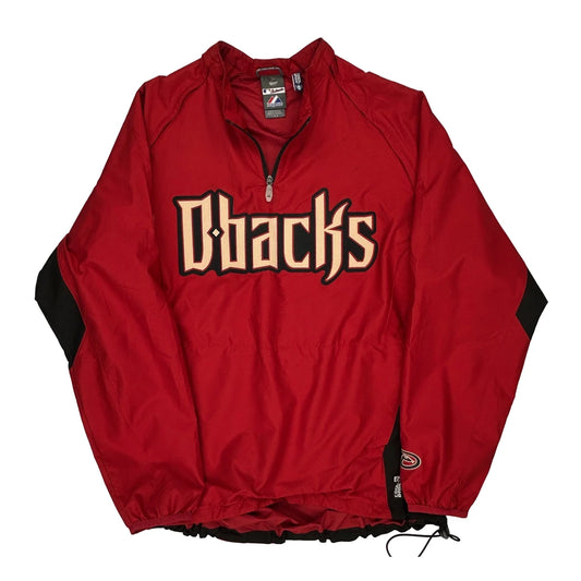 Arizona Diamondbacks Majestic Mlb Windbreaker - Large Red Polyester