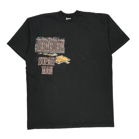 Maui Hawaiian Supah Man Shaka Wear Band T-Shirt - 3XL Black Cotton