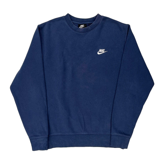 Nike Sweatshirt - Small Blue Cotton Blend
