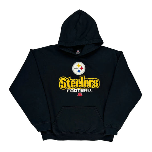 Pittsburgh Steelers N.F.L. Team Apparel Nfl Hoodie - Large Black Cotton Blend