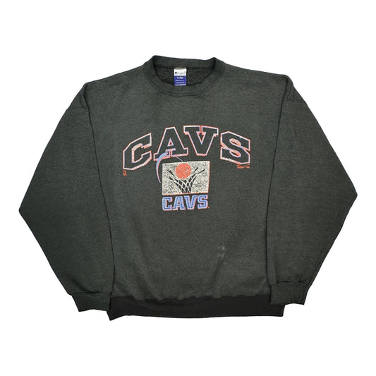 Made In USA Cleveland Cavaliers Champion Nba Sweatshirt - XL Grey Cotton Blend