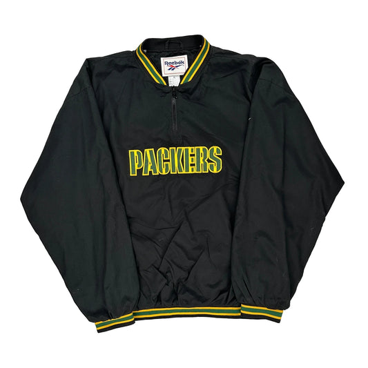 Green Bay Packers Reebok Nfl Jacket - XL Black Polyester