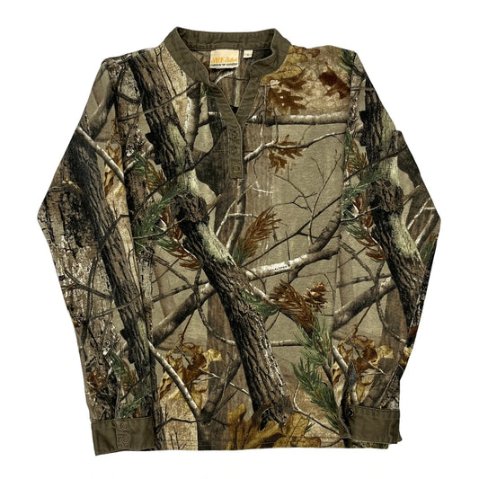 She Safari She Safari Camo Long Sleeve T-Shirt - Small Camo Cotton