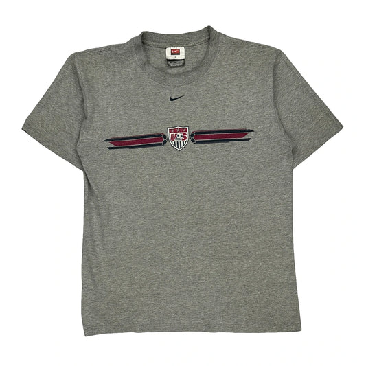 Usa Soccer Nike Football T-Shirt - Small Grey Cotton