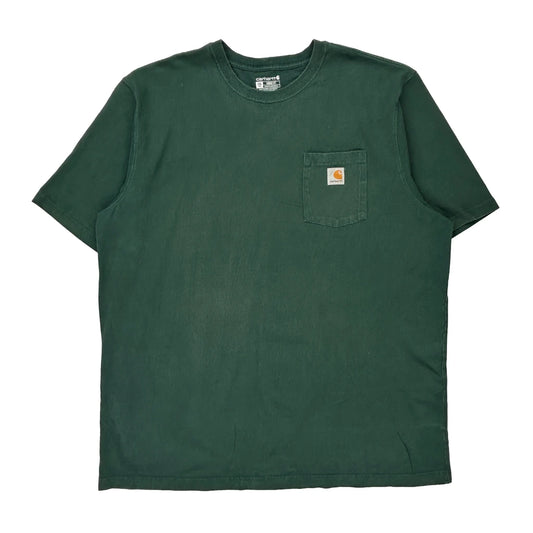 Carhartt T-Shirt - 2XL Green Cotton