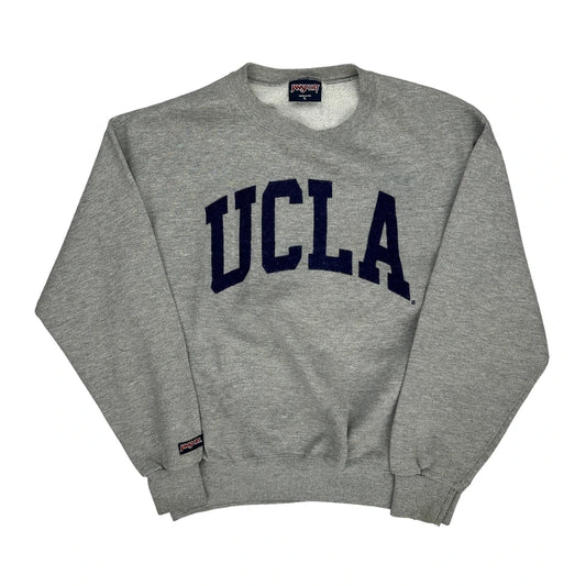 Made In USA Ucla Jansport College Sweatshirt - Large Grey Cotton