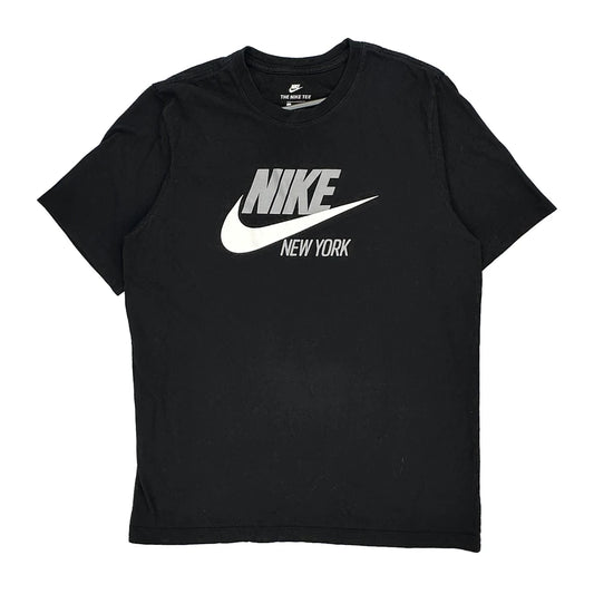 Nike Graphic T-Shirt - Large Black Cotton