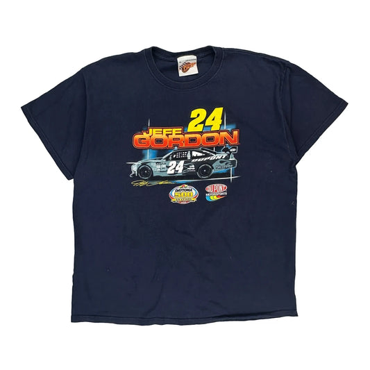 Jeff Gordon Winners Circle Nascar T-Shirt - XL Navy Cotton