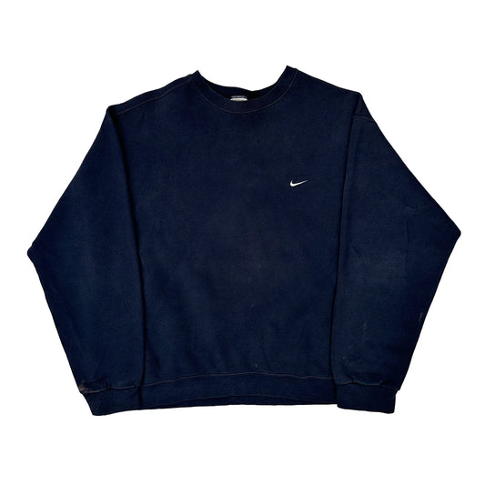 Nike Sweatshirt - 2XL Navy Cotton