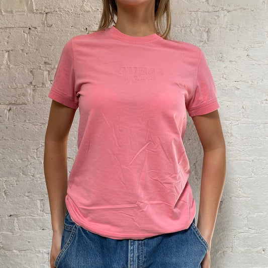 Vintage pink Guess T-Shirt - womens small