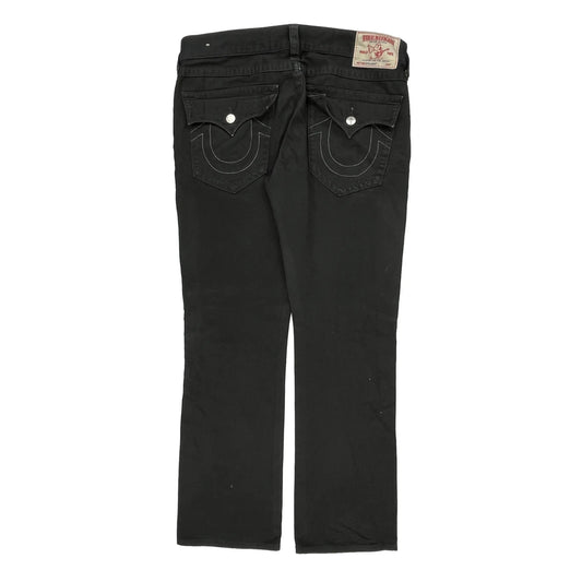 True Religion Contrast Stitch Jeans - 36W 31L Black Cotton