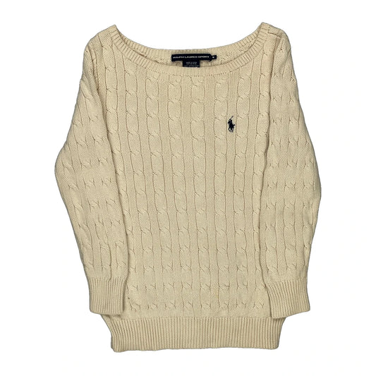 Ralph Lauren Sport Jumper - Medium Cream Cotton
