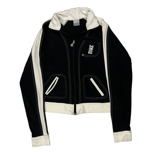 Nike Contrast Stitch Track Jacket - Large Black Polyester