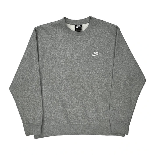 Nike Sweatshirt - XL Grey Cotton Blend