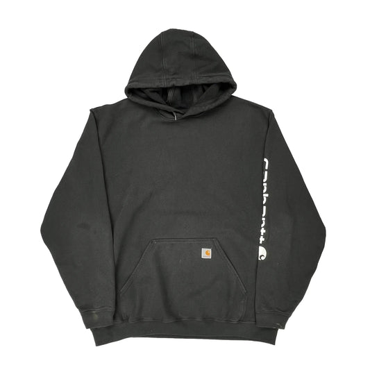 Carhartt Spellout Hoodie - 2XL Black Cotton
