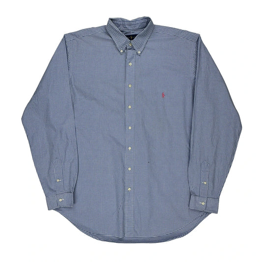 Ralph Lauren Checked Shirt - XL Blue Cotton