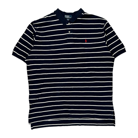 Polo By Ralph Lauren Striped Polo Shirt - XL Navy Cotton