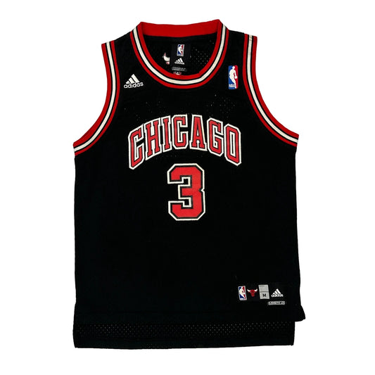 Chicago Bulls Age 10-12 Adidas Nba Jersey - Medium Black Polyester