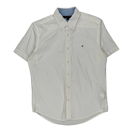 Tommy Hilfiger Short Sleeve Shirt - Medium White Cotton
