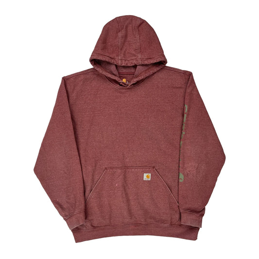 Carhartt Hoodie - XL Burgundy Cotton Blend