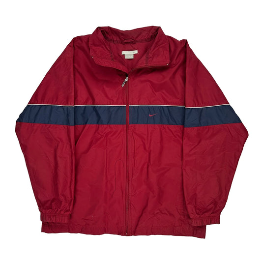 Nike Windbreaker - XL Burgundy Polyester