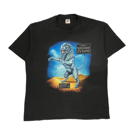 Rolling Stones Bridges To Babylon 1997 Tour Anvil Single Stitch T-Shirt - 2XL Black Cotton
