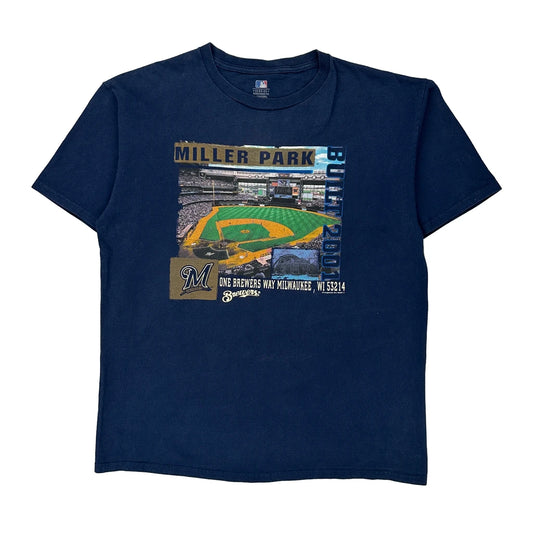2001 Milwaukee Brewers Mlb T-Shirt - XL Blue Cotton