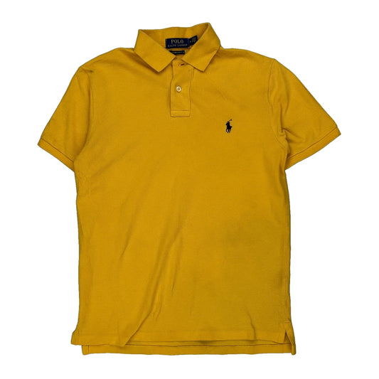 Polo By Ralph Lauren Slim Fit Polo Shirt - Medium Yellow Cotton