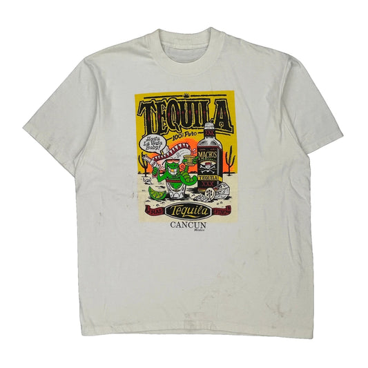 Tequila Cancun Unbranded Single Stitch T-Shirt - 2XL Multicoloured Cotton