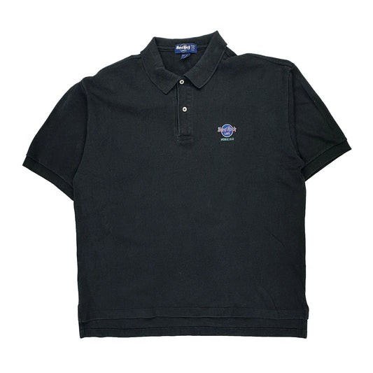 Hard Rock Cafe Polo Shirt - XL Black Cotton