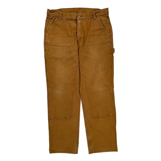 Carhartt Double Knee Carpenter Trousers - 34W 29L Brown Cotton