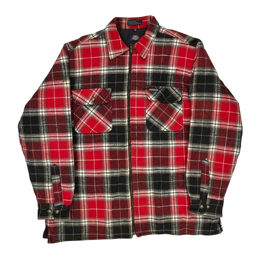 Dickies Checked Overshirt - XL Red Cotton