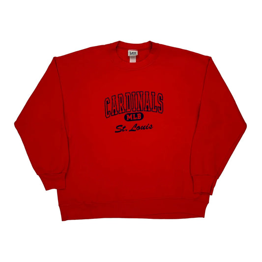 St. Louis Cardinals Lee Sport Mlb Sweatshirt - 2XL Red Cotton Blend