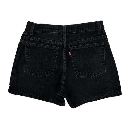 Levis Denim Shorts - 30W UK 10 Black Cotton