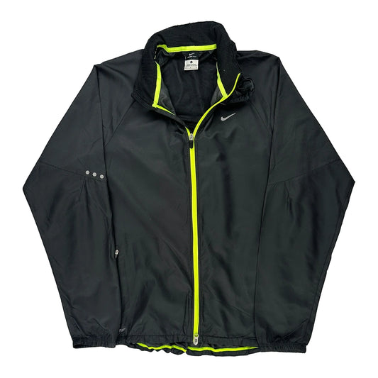 Nike Windbreaker - Large Black Polyester