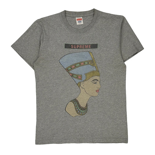 Nefertiti Supreme Graphic T-Shirt - Medium Grey Cotton Blend