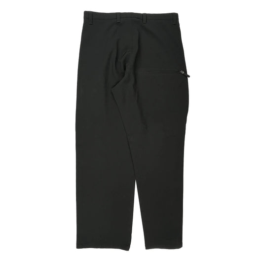 Emporio Armani Trousers - 34W 32L Black Polyester