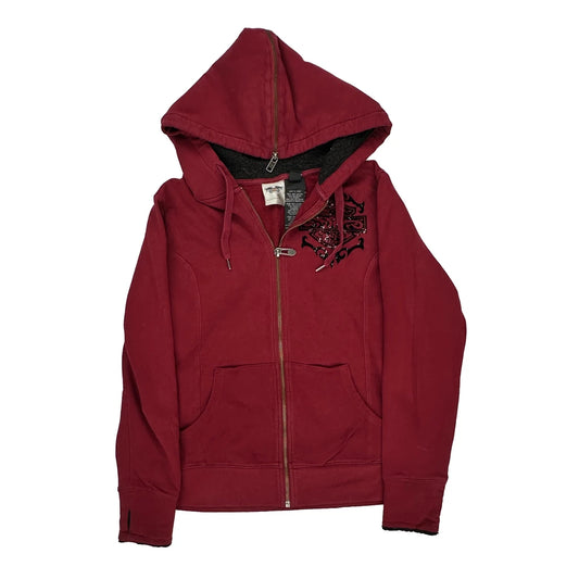 Harley Davidson Graphic Jacket - Medium Red Cotton Blend