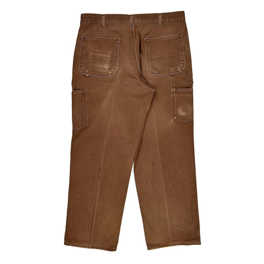 Carhartt Double Knee Carpenter Trousers - 36W 30L Brown Cotton