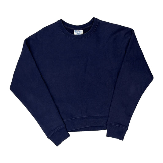 Reverse Weave Champion Sweatshirt - Small Navy Cotton