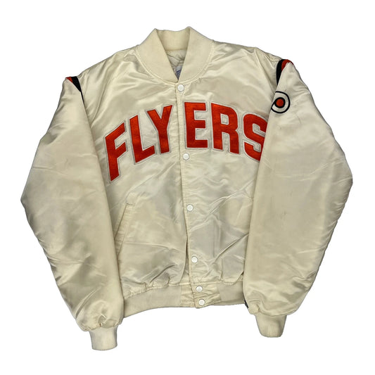 Made In USa Philadelphia Flyers Starter Mlb Jacket - XL Cream Polyester