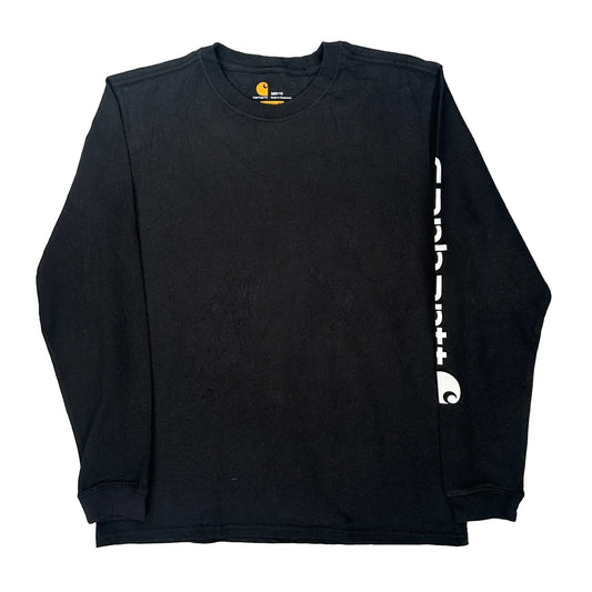 Carhartt Long Sleeve T-Shirt - Medium Black Cotton