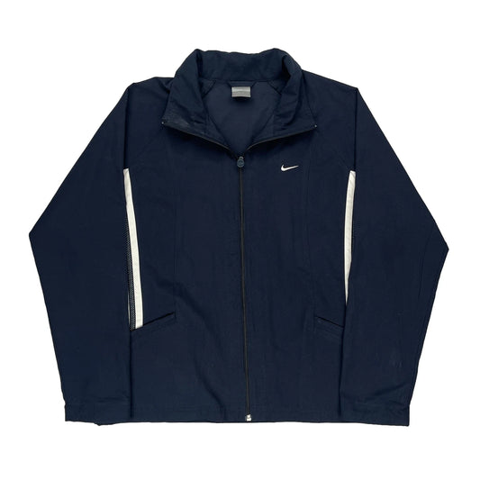 Nike Track Jacket - Large Navy Polyester