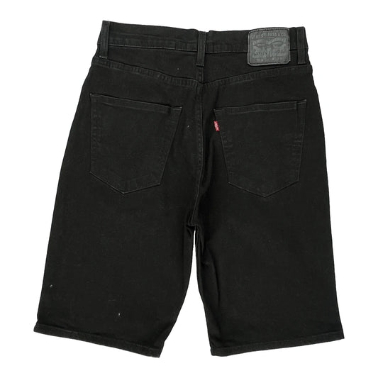 Levis Denim Shorts - 28W UK 8 Black Cotton
