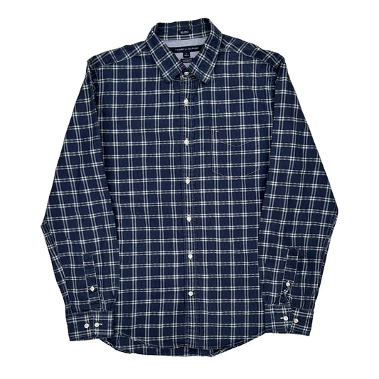 Tommy Hilfiger Checked Shirt - Medium Blue Cotton